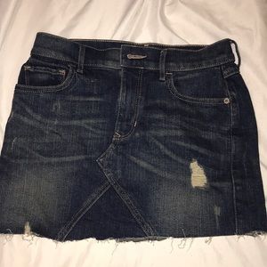 Dark blue jean mini skirt